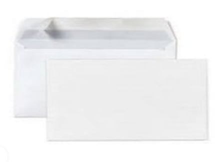 Boite de 500 Enveloppes 110x220 mm Sans Fenêtre.