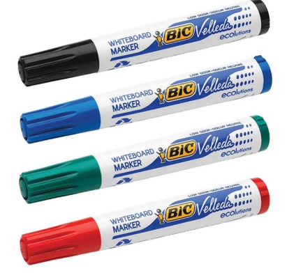 Boîte de 12 Marqueurs pour Tableau Blanc BIC 1701 Pointe Ronde D/C