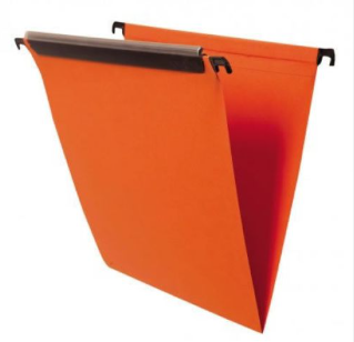25 Dossier Suspendu 330 Kraft Orange Tiroir