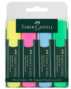 Set 4 Surligneurs Faber-Castell