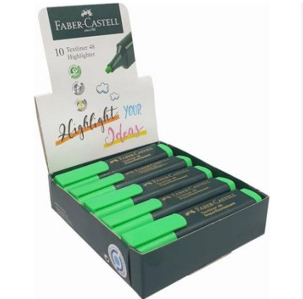 Boîte de 10 Surligneurs Textliner Faber-Castell 154607 – Coloris au Choix
