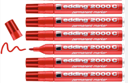Marqueur Permanent EDDING 2000 Rouge