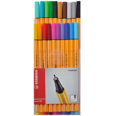 Pochette 20 STABILO Point 88 Assortis