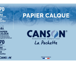 Paquet de 12 Feuilles Calque Satin 70G A4