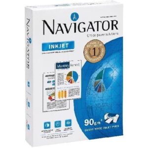 LOT DE 5 RAMETTES DE PAPIER BLANC NAVIGATOR A4 90G/M² 500 FEUILLES