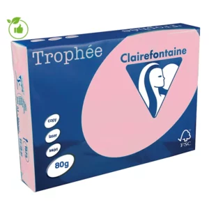 PAPIER COULEUR A4 80 GRS ROSE CLAIREFONTAINE REF 1973C