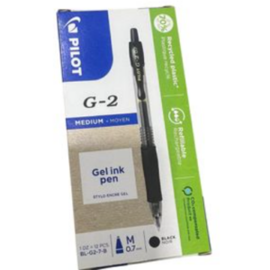 Stylo Gel Pilot G2 Noir 0,7 mm