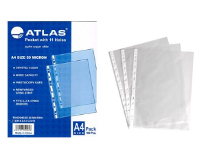 Pochettes Perforées Atlas 50 Microns A4