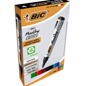 Pochette de 4 Marqueurs Permanents BIC Marking 2000