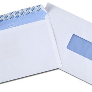 Boite de 500 Enveloppes 162x229 mm Avec Fenêtreo