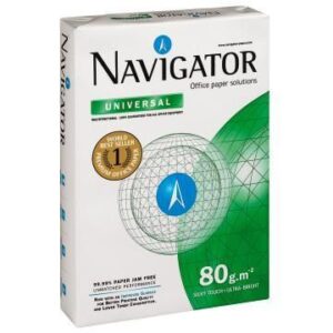 LOT DE 5 RAMETTES DE PAPIER BLANC NAVIGATOR A4 80G/M² 500 FEUILLES